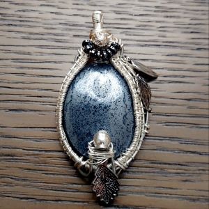 Homemade Silver Wire Wrap Pendant